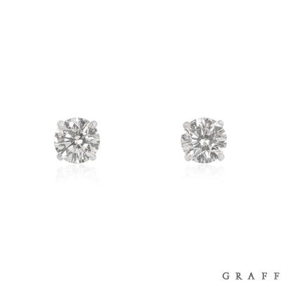 Graff White Gold Diamond Earrings 2.76ct TDW 