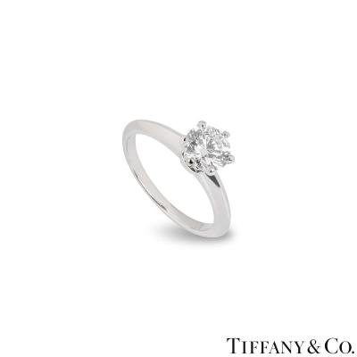 Tiffany & Co. Round Brilliant Cut Diamond Ring 0.99ct I/VVS1 