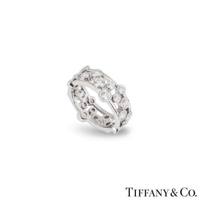 Tiffany & Co. Platinum Diamond Bubble Ring 