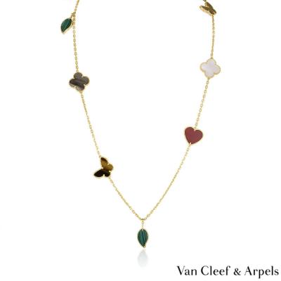 Van Cleef & Arpels Yellow Gold Lucky Alhambra Long Necklace VCARD80100