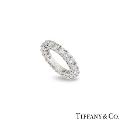 Tiffany & Co. Platinum Embrace Diamond Eternity Ring 2.85ct