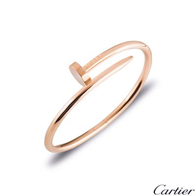 Cartier Rose Gold Plain Juste Un Clou Bracelet Size 18 B6048118