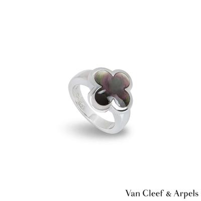 Van Cleef & Arpels White Gold Pure Alhambra Ring 