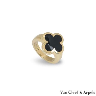 Van Cleef & Arpels Yellow Gold Pure Alhambra Ring VCARB13800