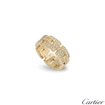 Cartier?Yellow Gold Diamond Set Maillon Panthere Ring B4127100
