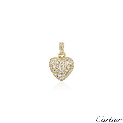 Cartier Yellow Gold Diamond Heart Charm