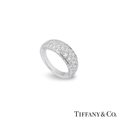 Tiffany & Co. White Gold Pave Diamond Ring 