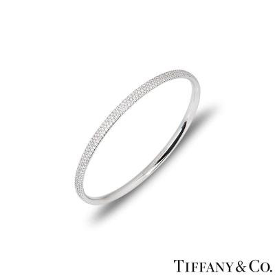 Tiffany & Co. White Gold Diamond Bangle