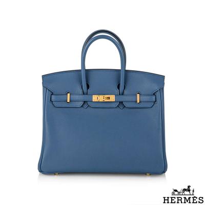 Hermés Birkin 25cm Bleu Paradis GHW Veau Swift Handbag