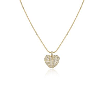Yellow Gold Diamond Heart Pendant 