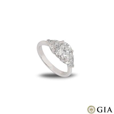 Platinum Round Brilliant Cut Diamond Ring 2.08ct I/I3