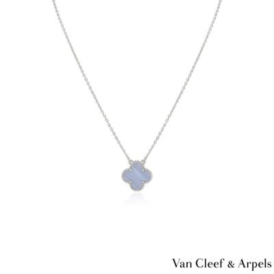 Van Cleef & Arpels White Gold Vintage Alhambra Pendant VCARD34900