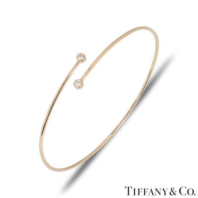 Tiffany & Co. Rose Gold Diamond Elsa Peretti Bangle