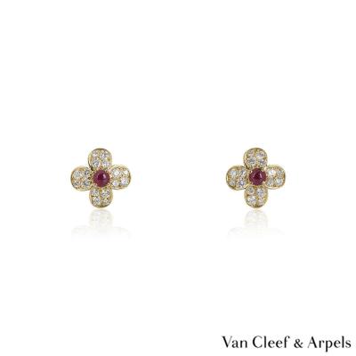 Van Cleef & Arpels Yellow Gold Trefle Earrings