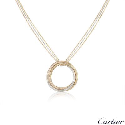 Cartier Tri-Colour Diamond Trinity De Cartier Large Necklace N7059300