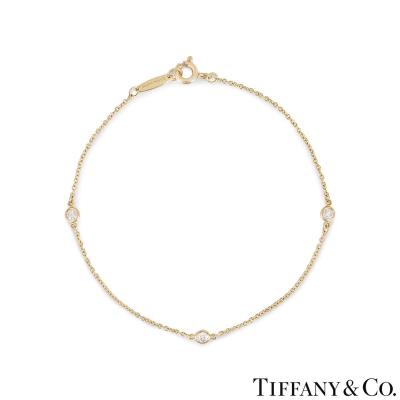 Tiffany & Co. Yellow Gold Diamond Elsa Peretti Bracelet