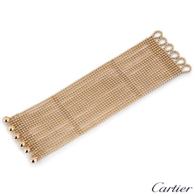 Cartier Rose Gold Draperie Bead Bracelet