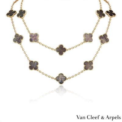 Van Cleef & Arpels Yellow Gold Vintage Alhambra Necklace 