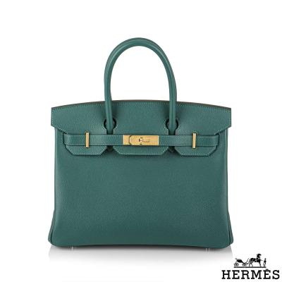 Hermés Birkin 30 Vert Bosphore Epsom GHW