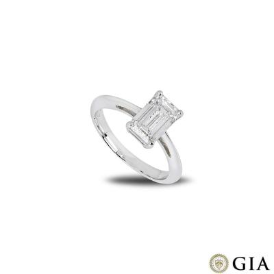 Platinum Emerald Cut Diamond Ring 2.00ct G/VS2