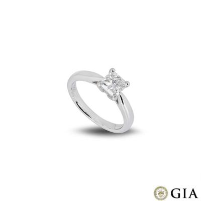 Platinum Princess Cut Diamond Ring 1.03ct G/VS1