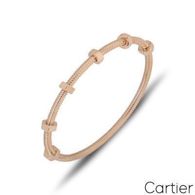 Cartier Rose Gold Ecrou De Cartier Bracelet Size 18 B6049518