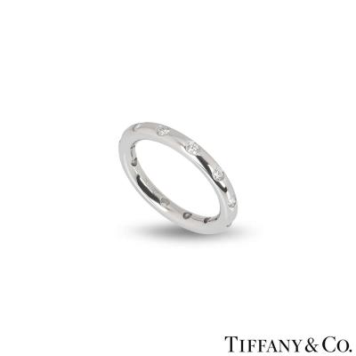 Tiffany & Co. Platinum Diamond Band 