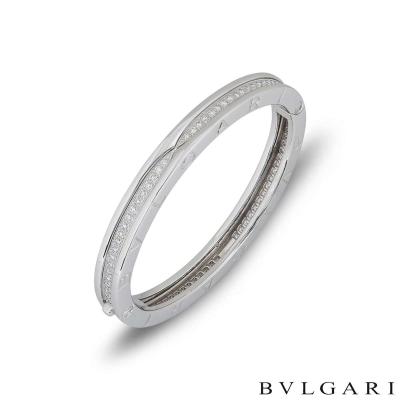 Bvlgari White Gold Diamond B.Zero1 Bangle