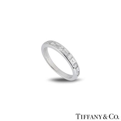 Tiffany & Co. Platinum Diamond Channel Set Band Ring