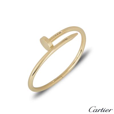 Cartier Yellow Gold Plain Juste Un Clou Bracelet Size 17 B6048217