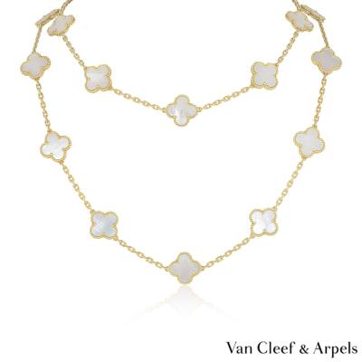 Van Cleef & Arpels Yellow Gold Vintage Alhambra Necklace VCARA42100