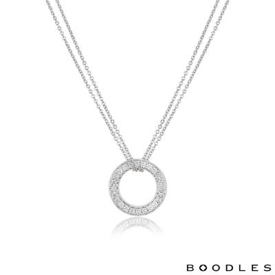 Boodles White Gold Large Roulette Pendant 