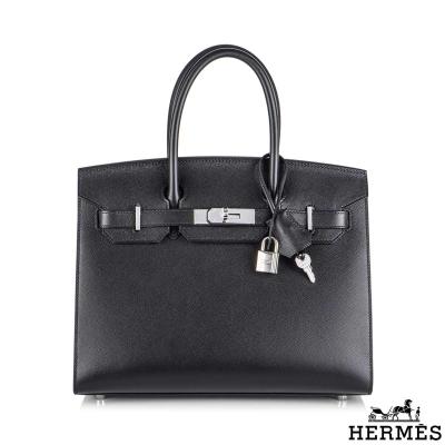 Hermés Sellier Birkin 30 Noir Veau Madame PHW