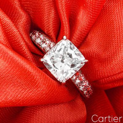 Cartier Platinum Diamond 1895 Solitaire Ring 2.66ct E/VS1
