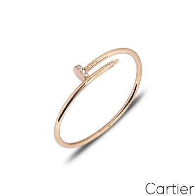 Cartier Rose Gold Diamond Juste Un Clou Bracelet Size 16 B6048516