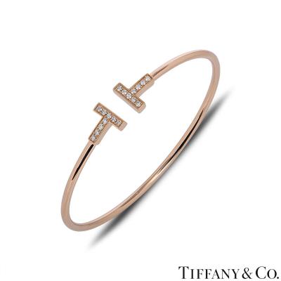 Tiffany & Co. Rose Gold Tiffany T Diamond Bracelet
