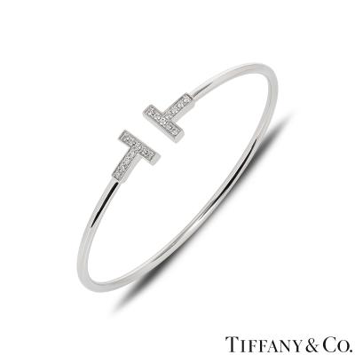 Tiffany & Co. White Gold Tiffany T Diamond Bracelet
