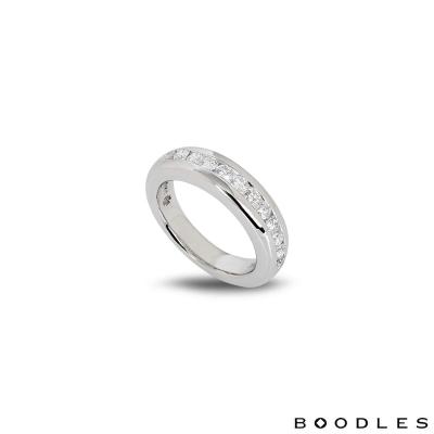 Boodles Platinum Half Eternity Diamond Ring 0.72ct