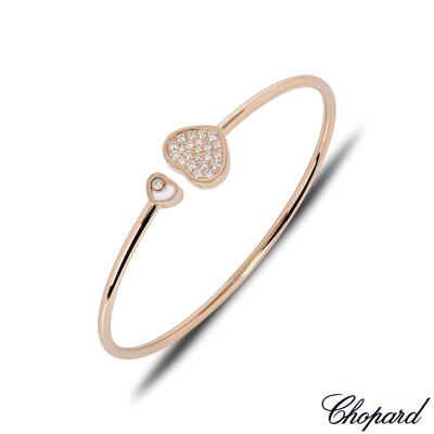 Chopard Rose Gold Happy Hearts Diamond Bangle 857482-5910