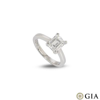 Platinum Emerald Cut Diamond Ring 1.92ct F/VVS2