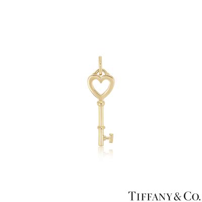 Tiffany & Co. Yellow Gold Heart Key Pendant