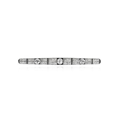 Platinum Diamond & Onyx Brooch c.1920