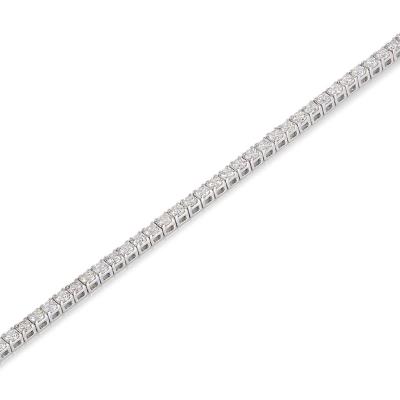 White Gold Diamond Tennis Bracelet 3.15ct TDW