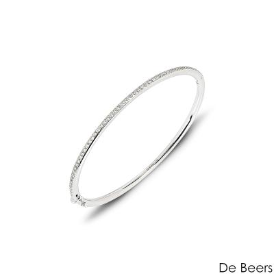 De Beers White Gold Classic Diamond Bangle B102113