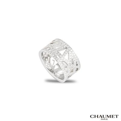 Chaumet White Gold Diamond Attrape-Moi Si Tu M\'aimes Ring