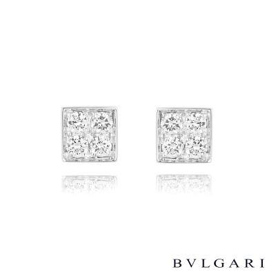 Bvlgari White Gold Diamond Lucea Earrings