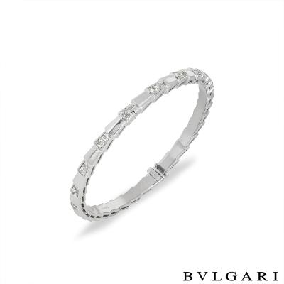 Bvlgari White Gold Diamond Serpenti Viper Bracelet