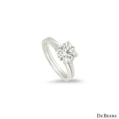 De Beers The Promise Platinum Diamond Ring 2.05ct I/SI2 XXX