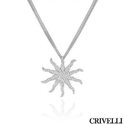 Crivelli White Gold Diamond Sun Pendant 4.60ct TDW