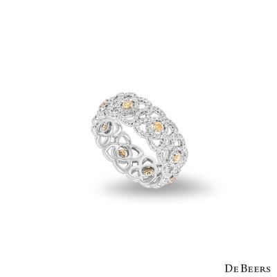 De Beers White Gold Enchanted Lotus Diamond Ring